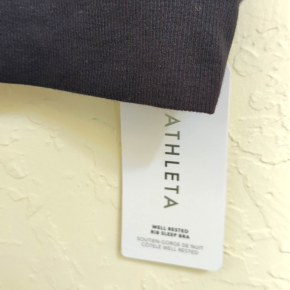 Athleta Black Well Rested Ribbed Sleep Bra Size Small - Picture 4 of 8